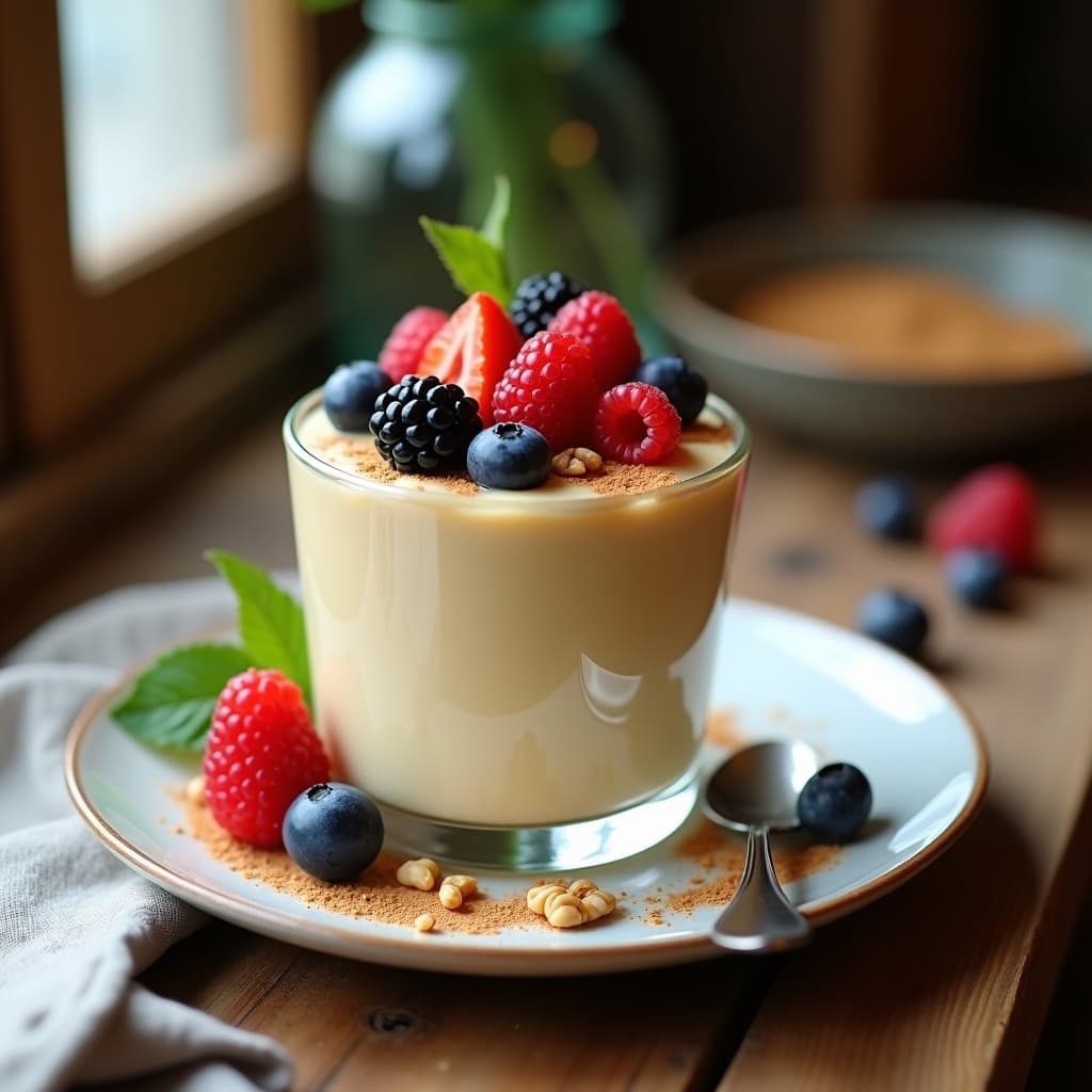 Pudín de Semillas de Lino Dorado con Leche de Soja y Esencia de Vainilla Bourbon: Postre Vegano para Colesterol