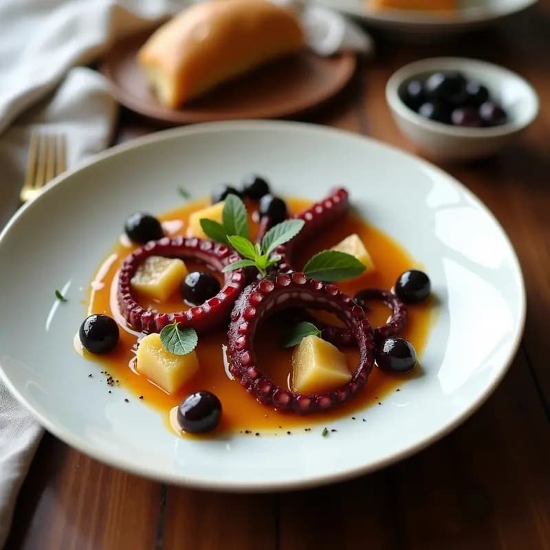 Pulpo al Olivo con Aceitunas Kalamata: Receta Griega en Thermomix con Toque Mediterráneo
