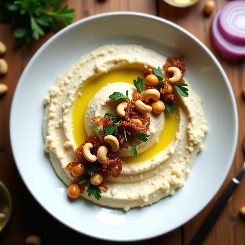 Puré de Coliflor y Anacardos con Crujiente de Cebolla: Receta Keto y Sin Lactosa