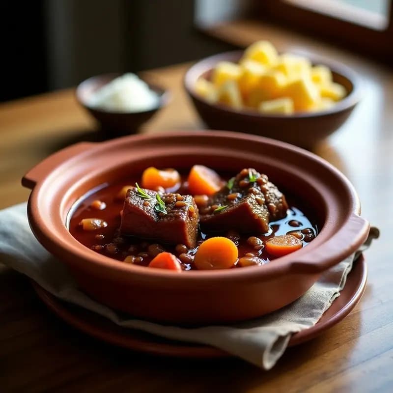 Rabo de Torro en Salsa: Estofado Andaluz de Rabo de Buey con Vino Tinto