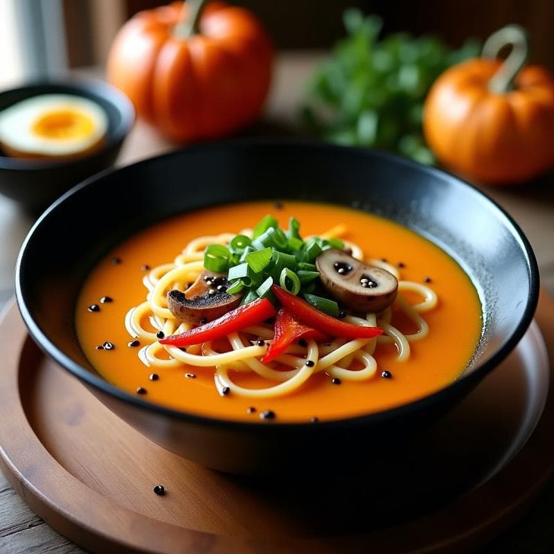 Ramen de Calabaza y Jengibre: Receta Vegana en Thermomix con Toque Picante