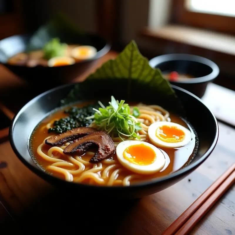 Ramen de Caldo de Huesos y Hongos Shitake: Receta Japonesa Rica en Colágeno en Olla Lenta