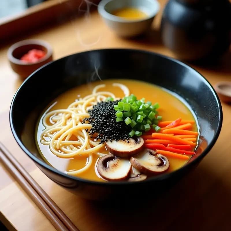 Ramen de Caldo Miso y Vegetales: Receta Japonesa Vegana en Olla Exprés