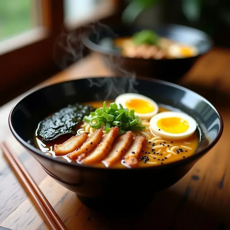 Ramen de Pollo y Champiñones en Airfryer: Receta Japonesa Alta en Proteína y Sin Fideos