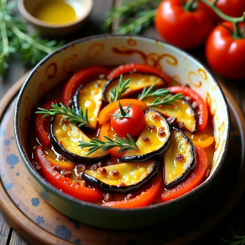 Ratatouille al Horno con Queso de Cabra: Receta Francia Vegana con Toque Provenzal