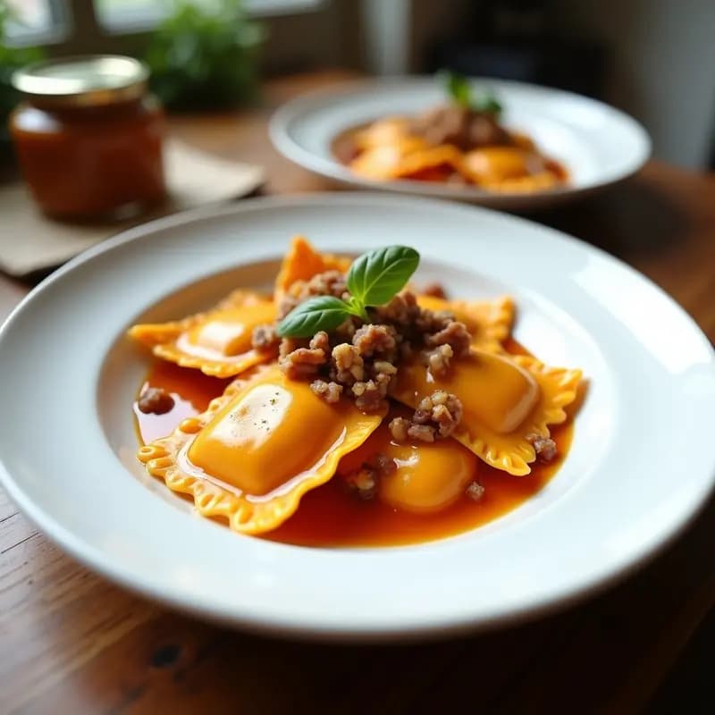 Raviolis de Camote y Queso de Cabra: Receta en Thermomix con Salsa de Nueces y Miel