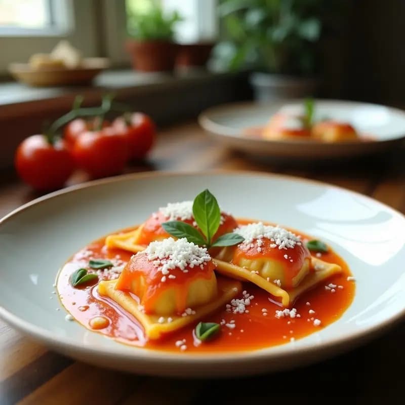 Raviolis Rellenos de Ricotta y Espárragos: Receta Italiana Casera y Ligera