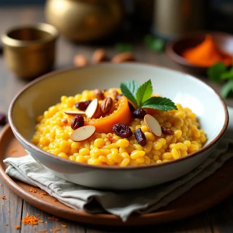 Risotto de Azafrán y Calabaza con pollo: Receta Iraní Persa en Olla a Presión