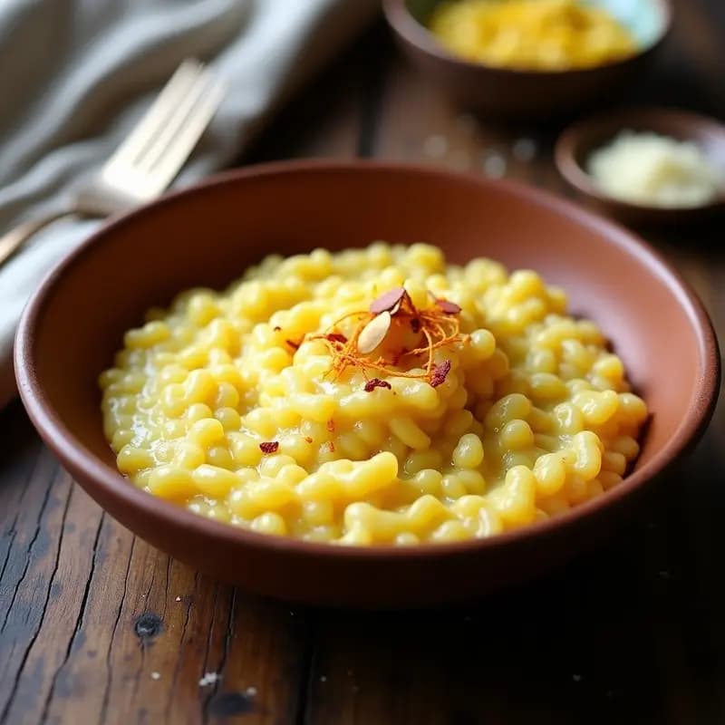 Risotto de Azafrán y Coliflor: Receta Rápida y Baja en Carbohidratos en 25 Minutos