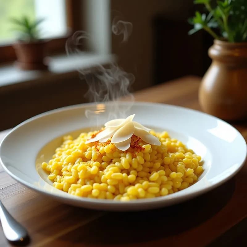 Risotto de Azafrán Crujiente: Receta en Airfryer sin Remover y con Textura Perfecta