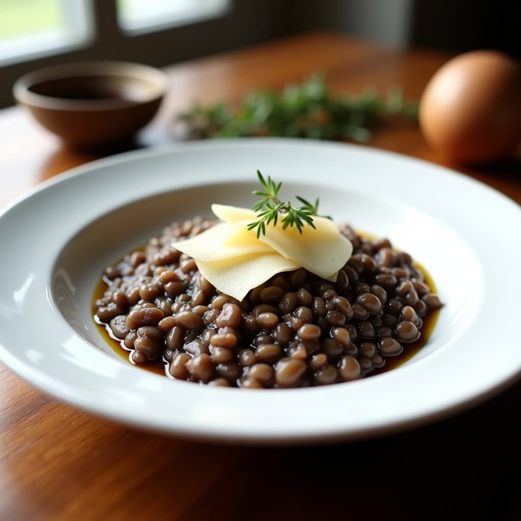 Risotto de Cebolla Negra y Trufa: Receta Rápida y Crema en Airfryer