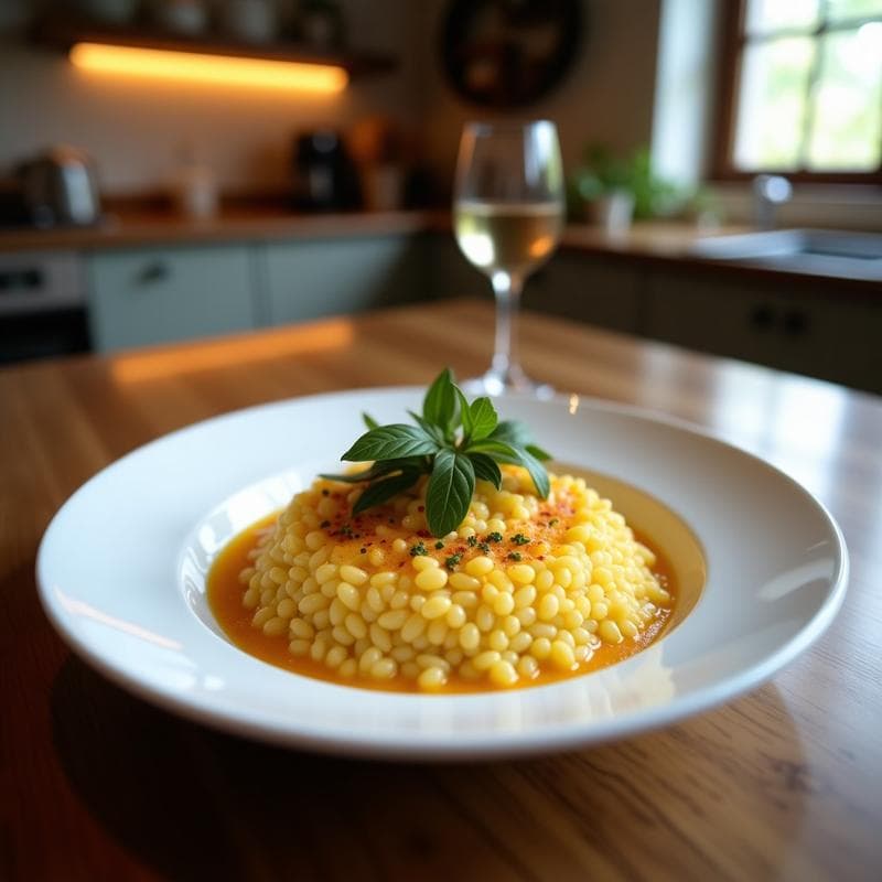 Risotto de Coliflor con Azafrán y Anacardos: Receta Keto en Olla Exprés