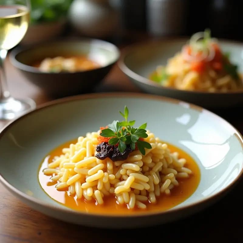 Risotto de Coliflor y Azukis con Caldo Dashi: Receta Japonesa Vegana en Olla Lenta