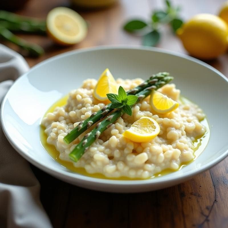 Risotto de Espárragos Blancos y Limón: Receta en Thermomix Sin Lactosa y Ultracremosa
