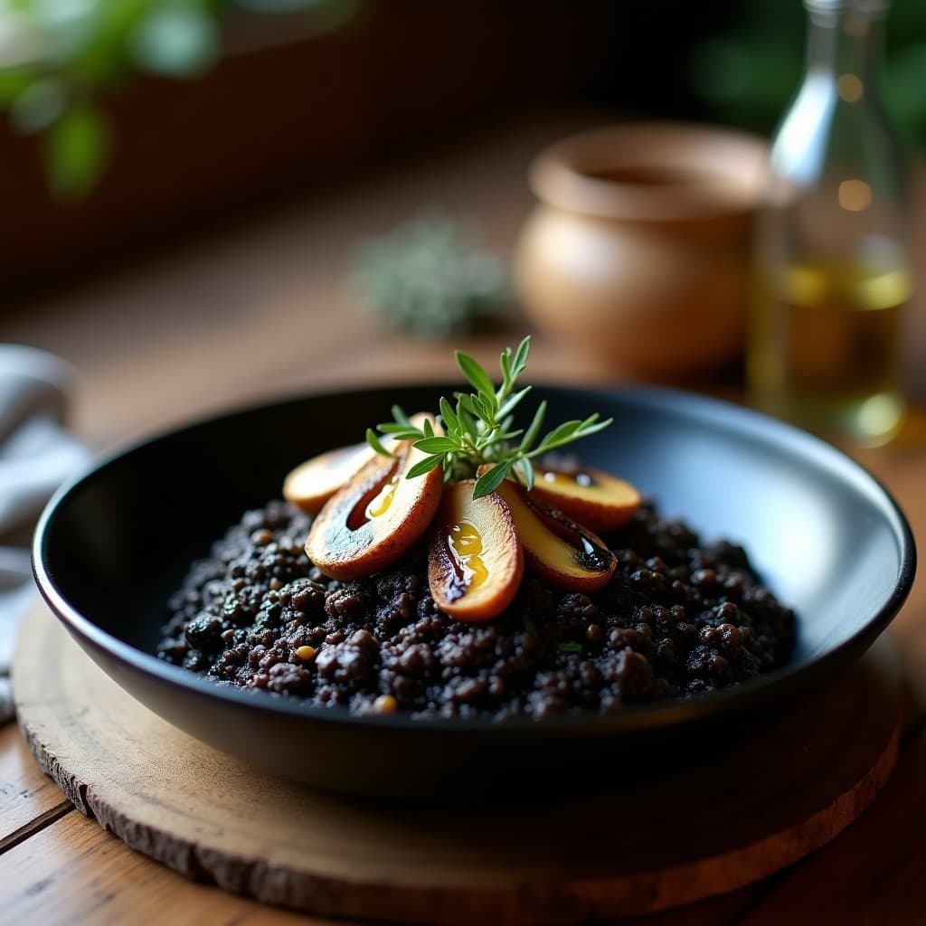 Risotto de Quinoa Negra y Hongos Shiitake: Receta Sin Gluten con Toque Terroso en Thermomix