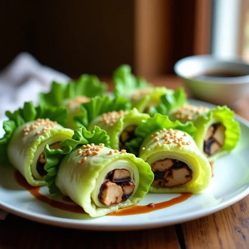 Rollitos de Lechuza con Relleno de Pollo y Champiñones: Receta en Olla Express con Toque Chino