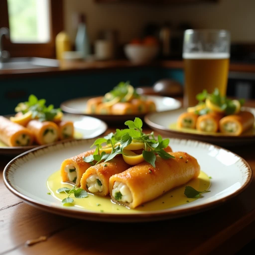 Rollitos de Lechuga con Relleno de Tofu y Manzana Verde: Entrante Chino Sin Gluten
