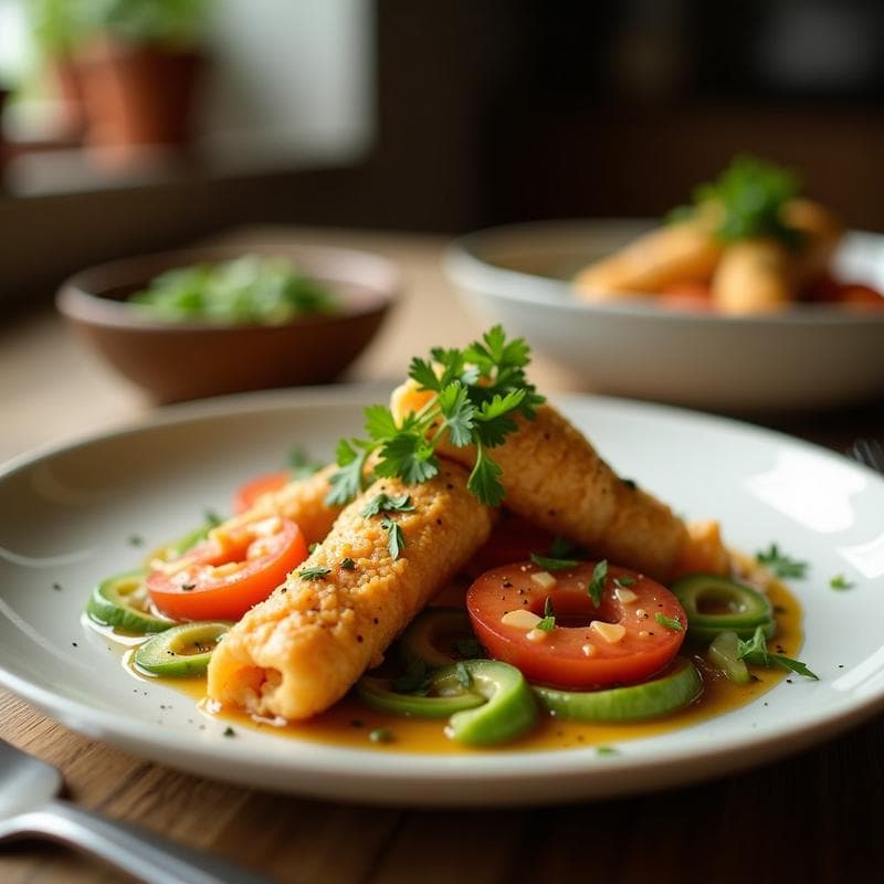 Rollitos de Primavera de Aguacate y Langostinos al Vapor: Receta Vietnamita en Airfryer
