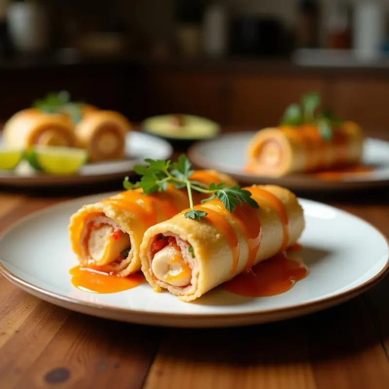 Rollitos de Sándwich de Pavía con Queso Crema y Mermelada de Higo: Entrante Español en 10 Minutos