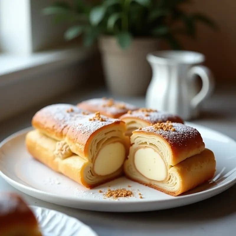S Landau de Hojaldre con Crema Pastelera de Vainilla: Postre Francés Clásico en 40 Minutos