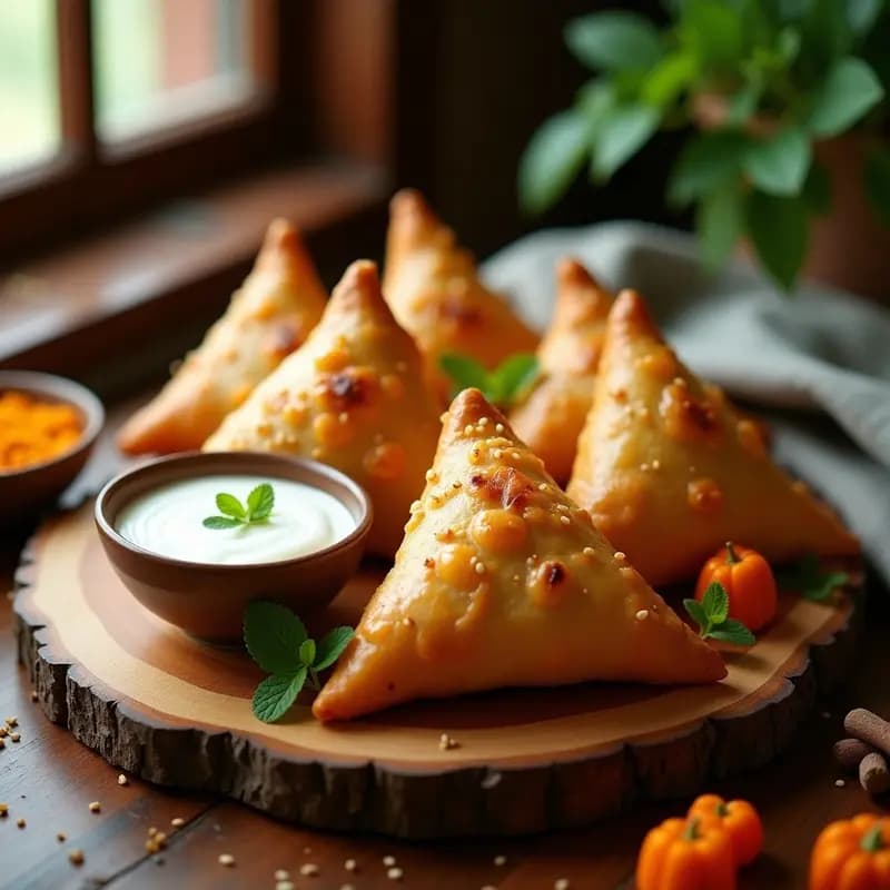 Samoosas de Garbanzos y Calabaza: Receta Sudafricana Vegana en Airfryer