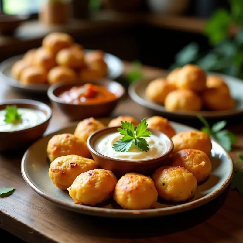 Samosa Chat con Yogur de Coco y Chutneys: Entrante Indio Vegano y Sin Gluten
