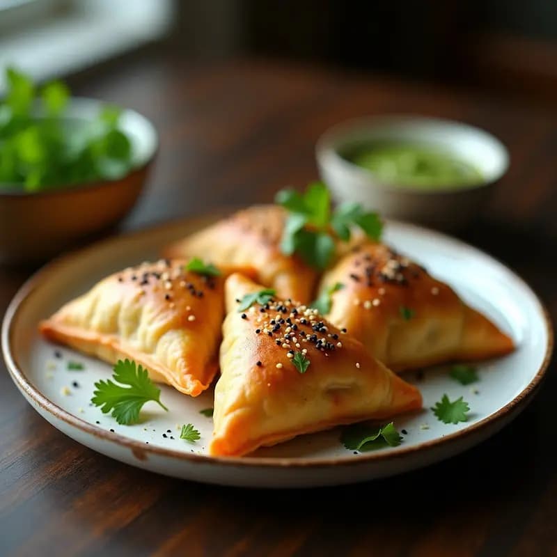Samosa de Coliflor y Guisantes: Entrante Indio Vegano y Bajo en Carbohidratos