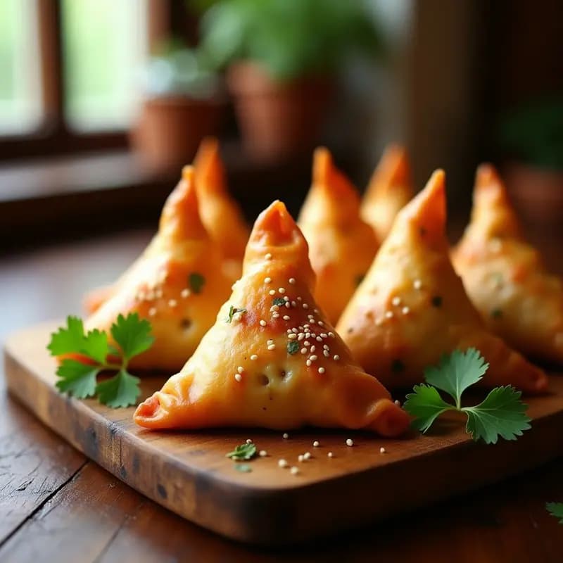 Samosa India de Batata y Guisantitos: Aperitivo Picante al Horno