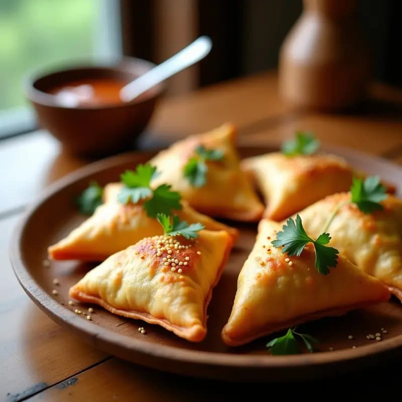 Samosas de Garbanzos y Coliflor al Airfryer: Aperitivo Indio Crujiente y Sin Freír
