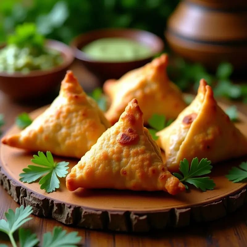 Samossas de Pollo al Curry y Cilantro: Entrante Indio Crujiente en Airfryer