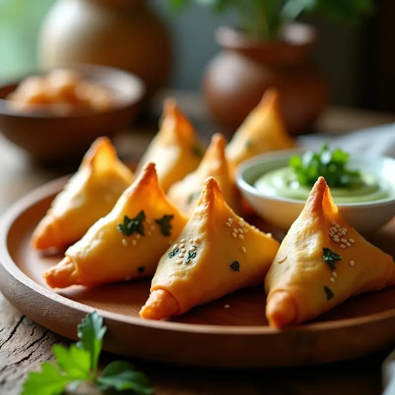 Samusas de Garbanzo y Espinacas: Aperitivo Indú en Airfryer con Masa Filo Integral