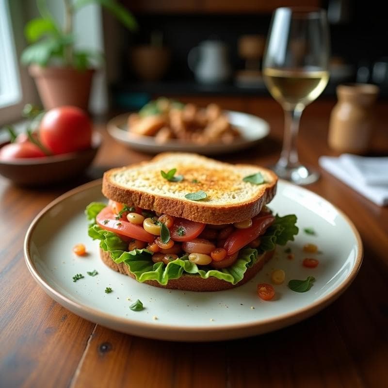 Sándwich de Pan de Batata Morada y Pesto de Albahaca Santa: Receta Vegana Sin Gluten para Tupper