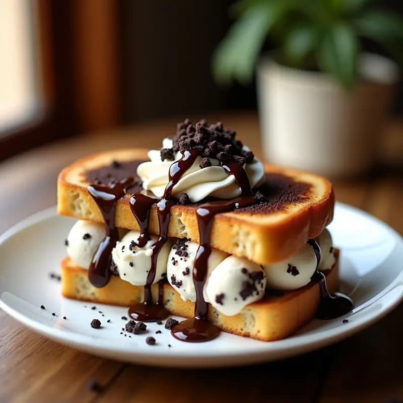 Sándwich de Helado de Cookies y Leche entre Pan de Brioche: Postre que Parece un Milagro