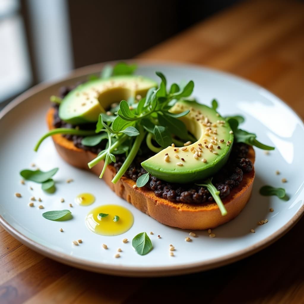 Sándwich de Pan de Batata con Pâté de Berenjena Ahumada y Rúcula: Receta Sin Gluten en 15 Minutos
