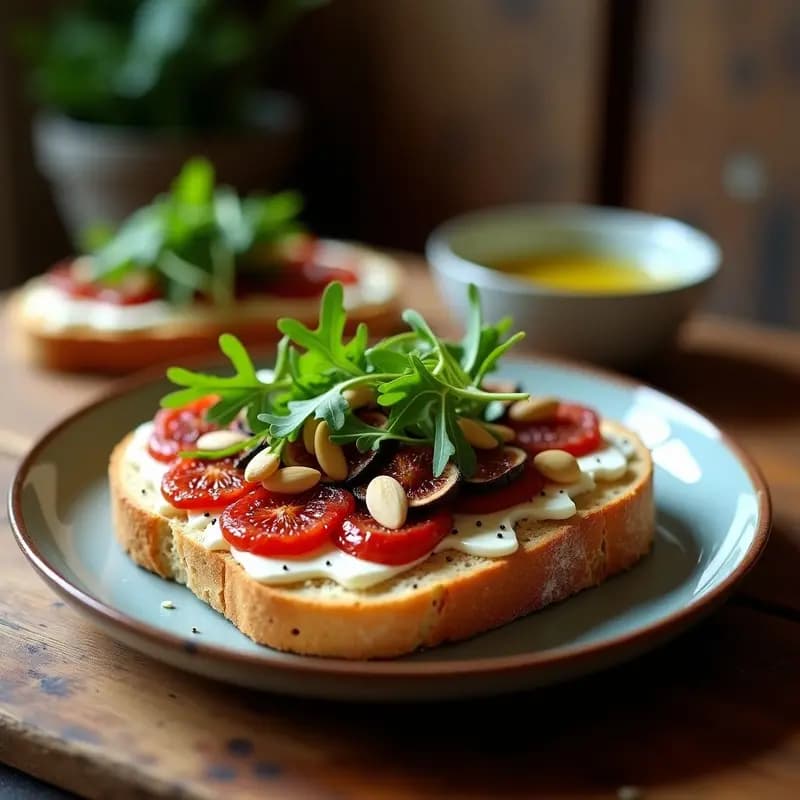 Sándwich de Pan de Higo con Queso de Cabra y Mermelada de Tomate: Receta Tunecina para Tupper