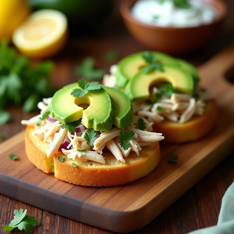 Sándwich de Pan de Maíz con Pollo Desmenuzado y Aguacate: Receta Sin Gluten en 10 Minutos