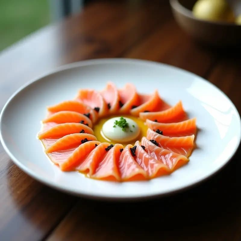 Sashimi de Salmón con Salsa de Yuzu y Yocrud de Wasabi: Entrante Japonés Keto en 15 Minutos