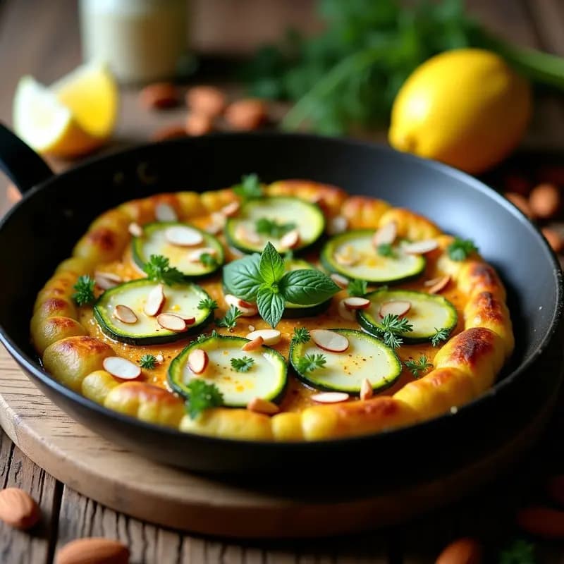 Sfougato de Calabacín y Queso Halloumi: Pastel Salado Chipriota en Sartén