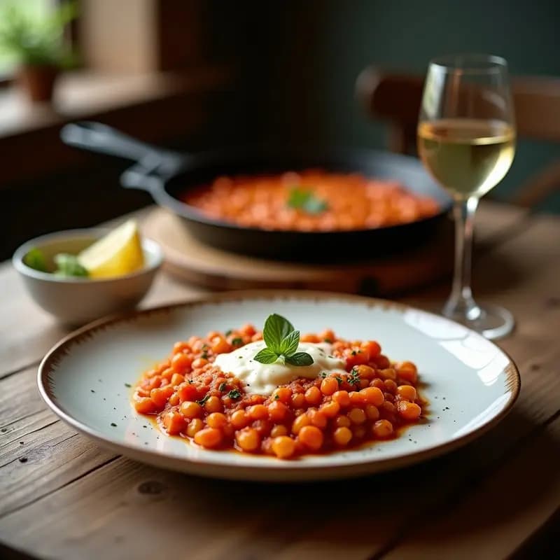 Shakshuka de Garbanzos y Tomate: Receta Norteafricana Vegana y Alta en Proteína