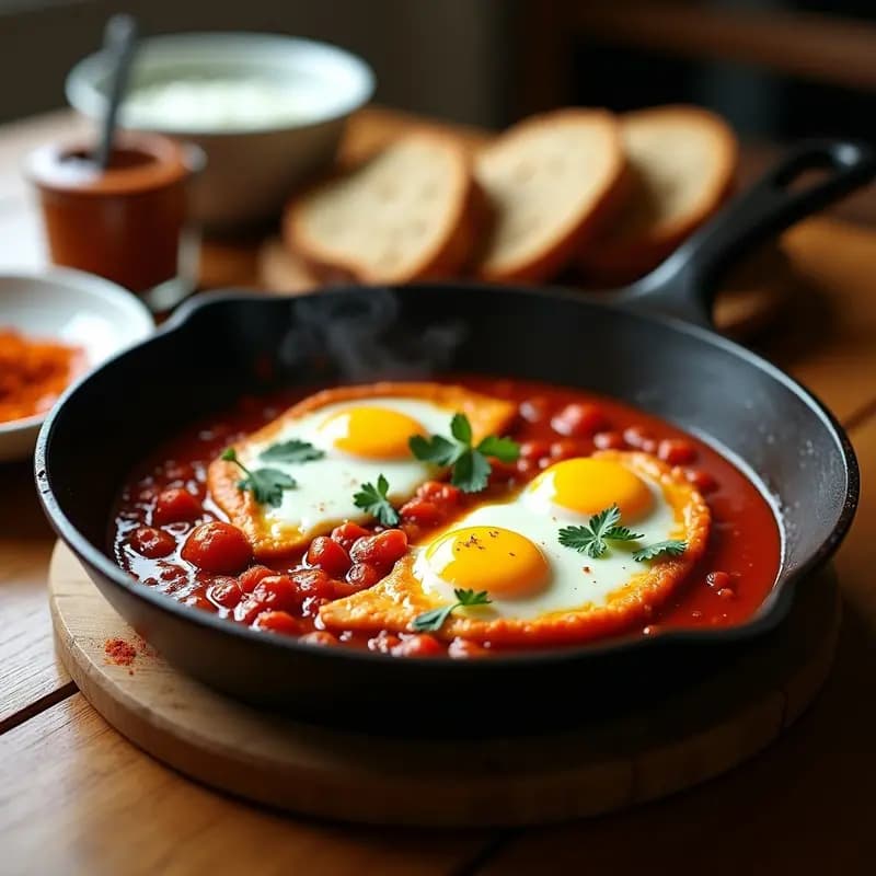Shakshuka Tunecina con Merluza y Pimentón: Receta de Desayuno Alta en Proteína