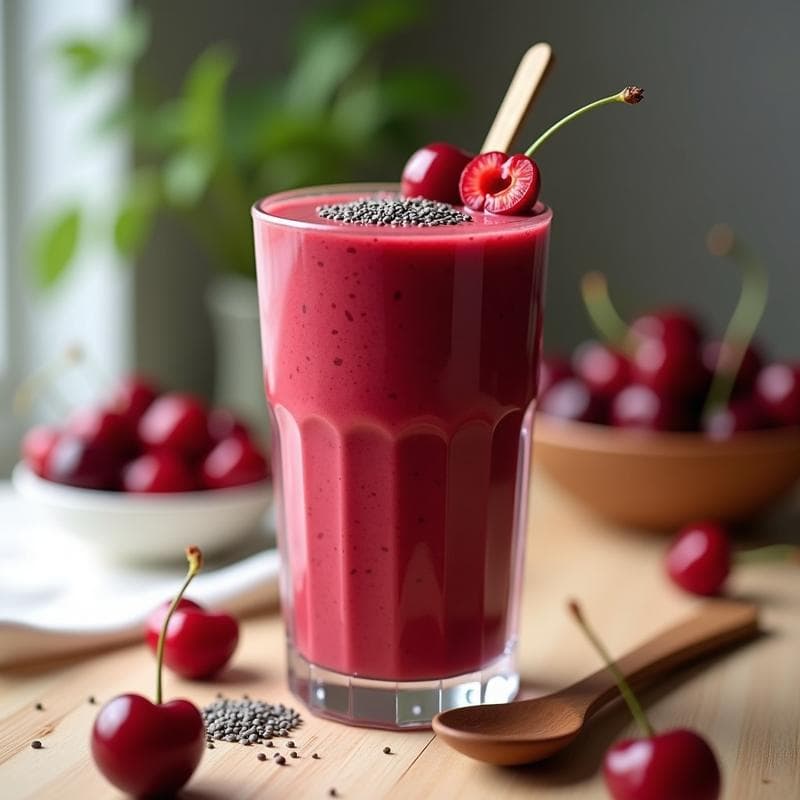 Smoothie de Cereza Ácida y Colágeno: Bebida Antiinflamatoria para Articulaciones