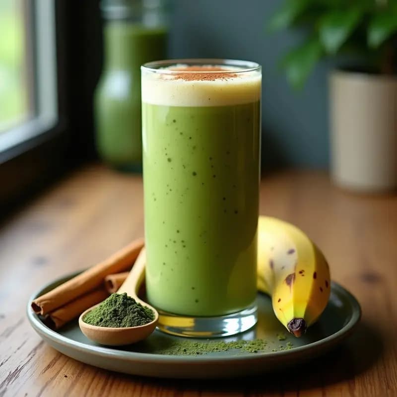 Smoothie de Alga Chlorella y Plátano con Canela: Bebida Detox y Desintoxicante en 5 Minutos