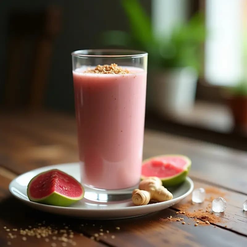 Smoothie de Guayaba y Jengibre con Proteína: Bebida Colombiana para el Sistema Inmune
