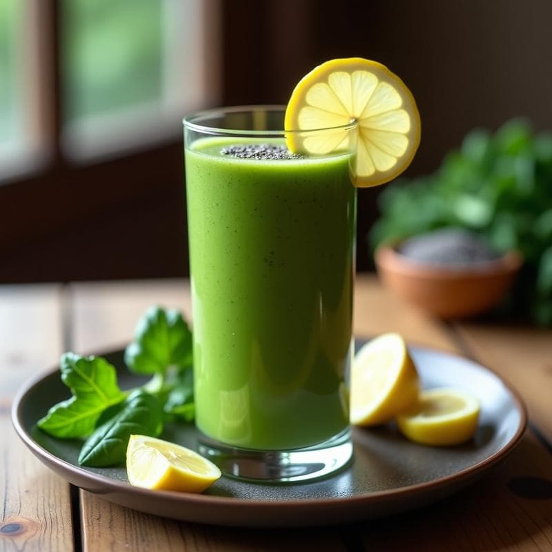 Smoothie de Espinacas y Kale: Receta Energética Alta en Hierro para Desayunar