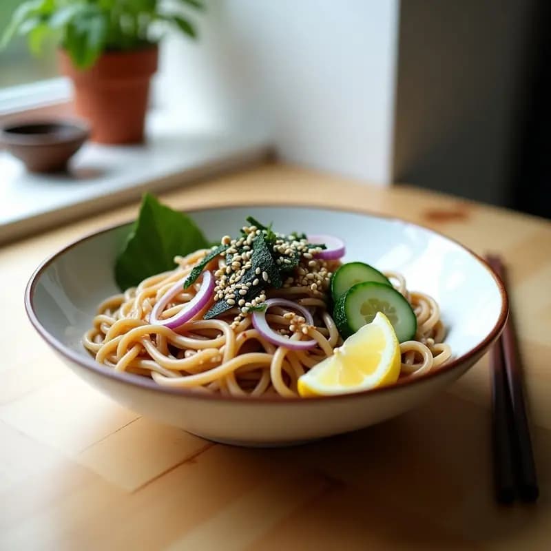 Soba de Trigo Sarraceno con Sésamo y Pepino: Receta Japonesa Fría y Sin Gluten