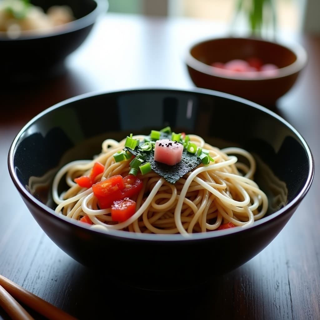 Soba de Trigo Sarraceno con Sésamo Negro y Umeboshi: Receta Japonesa Keto y Detox