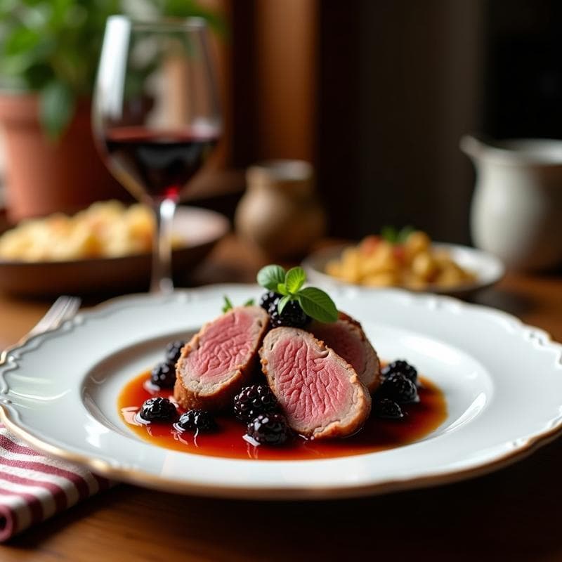 Solomillo Ibérico con Reducción de Miel y Vinagre de Mora: Receta Gourmet en 25 Minutos