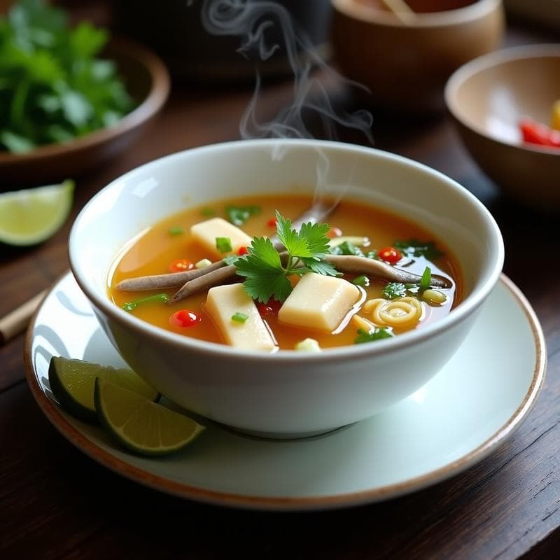 Sopa de Anguila Ahumada y Lemongrass: Receta Vietnamita en Olla Express