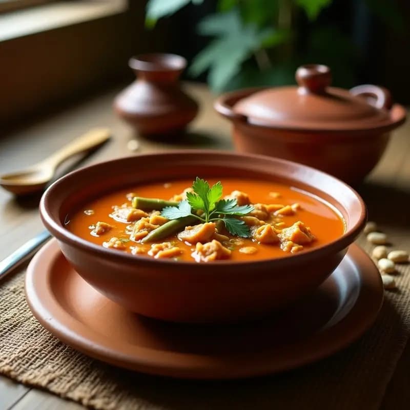 Aqui Na Sopa: Sopa de Cacahuete y Pollo Angoleña en Olla Lenta