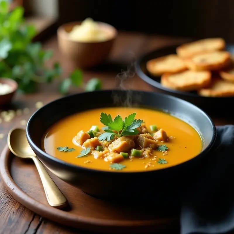 Sopa de Cacahuete y Pollo con Jengibre: Receta Africana Keto y Alta en Proteína